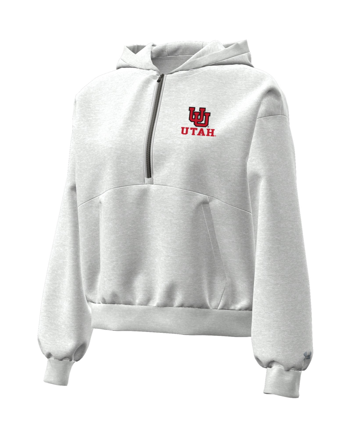 UA Icon Fleece Collegiate Women's ½ Zip Hoodie - Gray