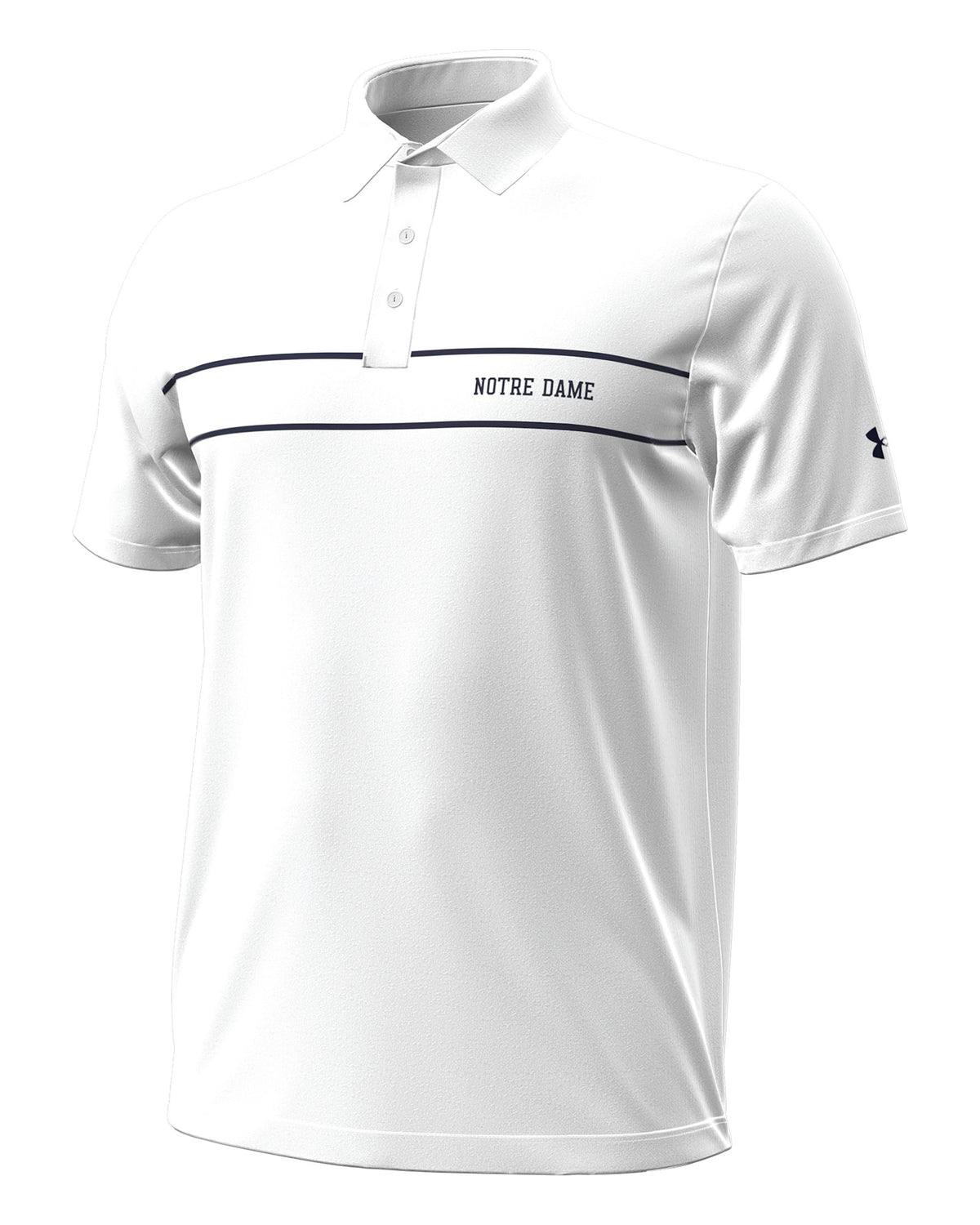 UA Playoff Chest Stripe Collegiate Men's Polo - White
