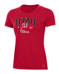 UA Performance Cotton Collegiate Women's T-Shirt - Red