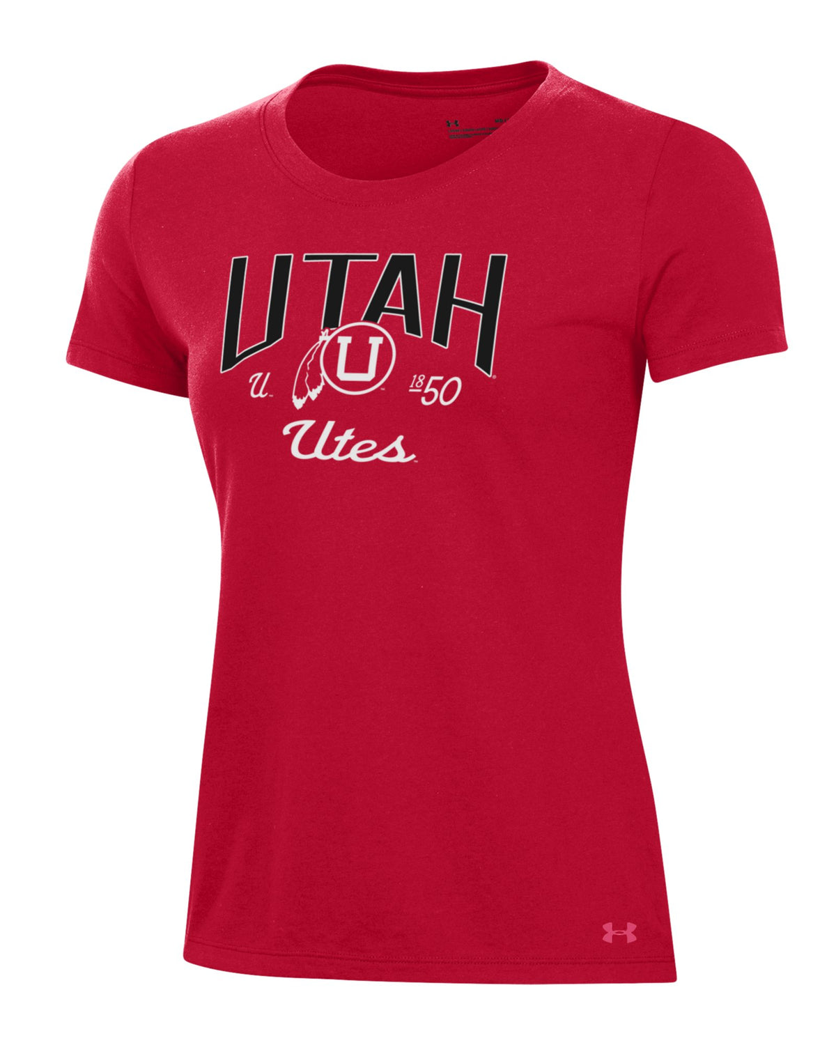 UA Performance Cotton Collegiate Women's T-Shirt - Red