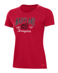 UA Performance Cotton Collegiate Women's T-Shirt - Red