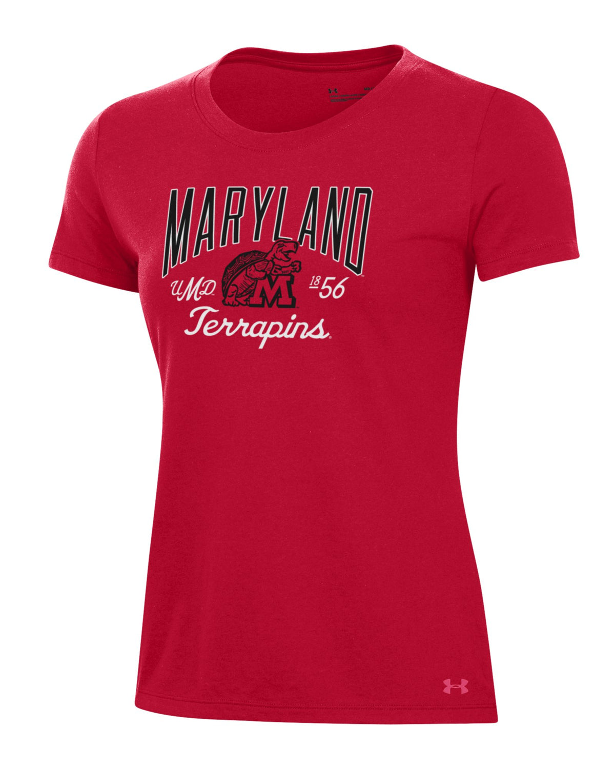 UA Performance Cotton Collegiate Women's T-Shirt - Red