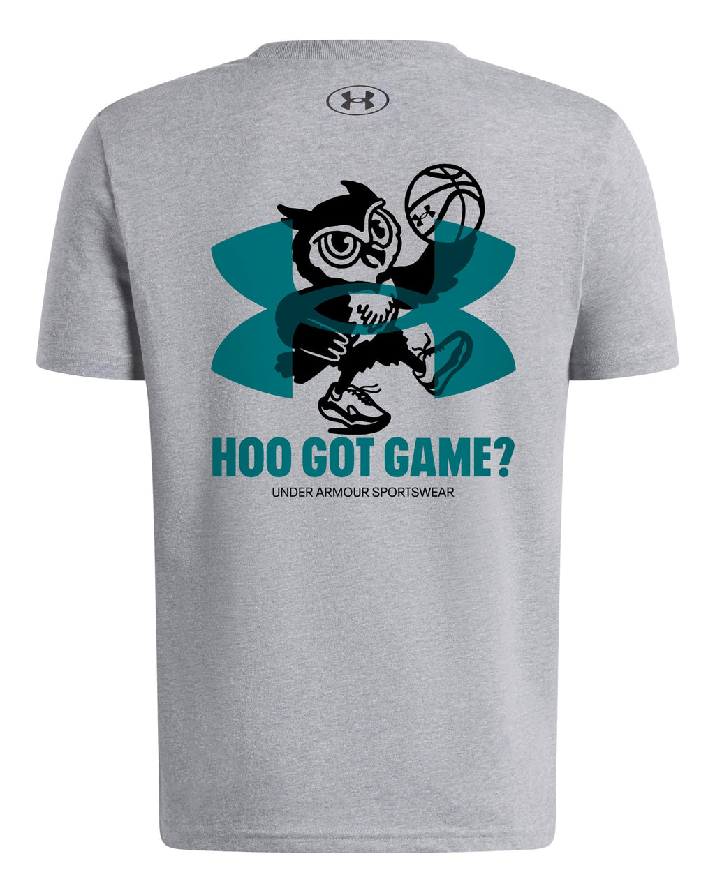 UA Hoo Hoops Boys' Short Sleeve - Gray