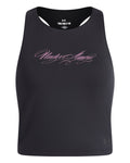 UA Motion Foil Girls' Crop Tank - Black