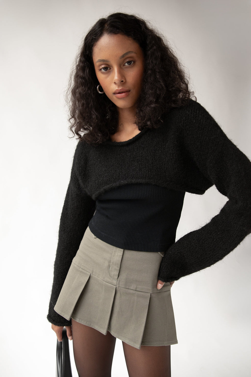 MOHAIR WOOL-BLEND BOLERO