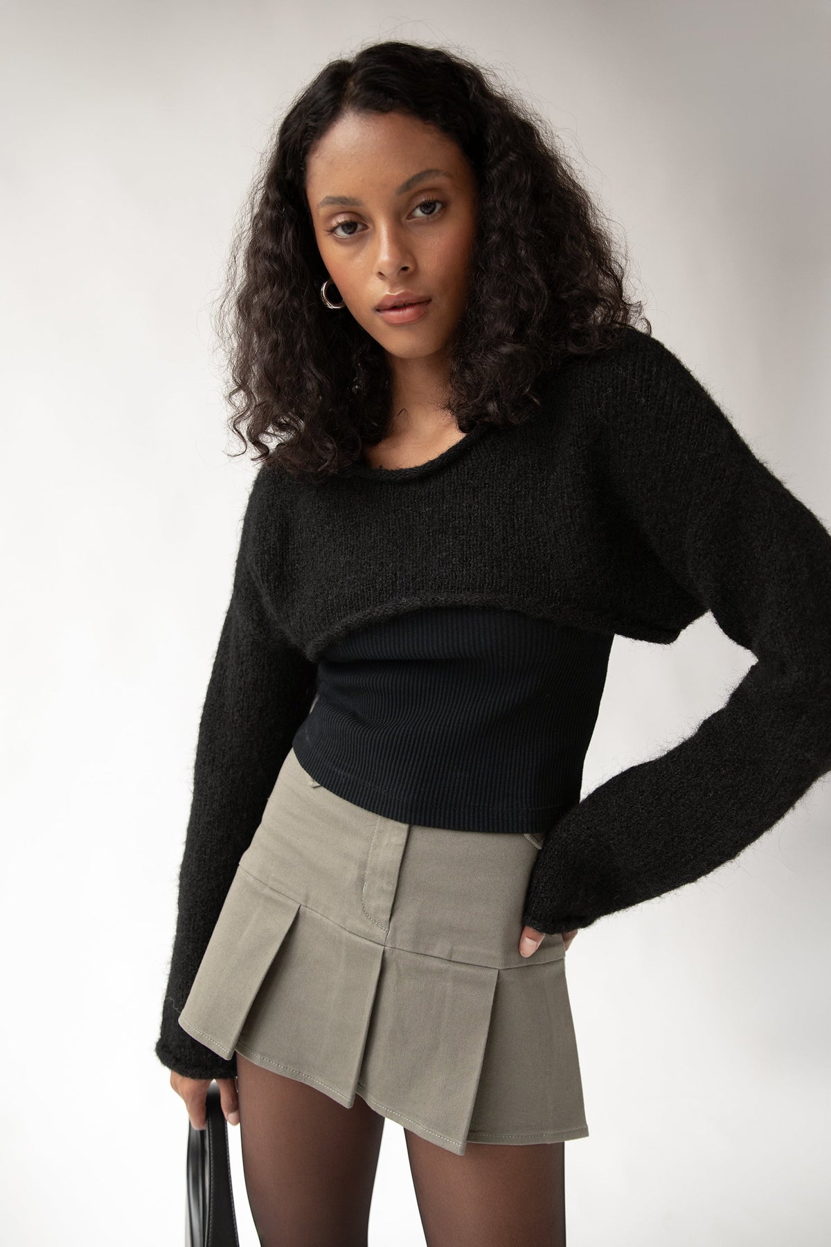 MOHAIR WOOL-BLEND BOLERO
