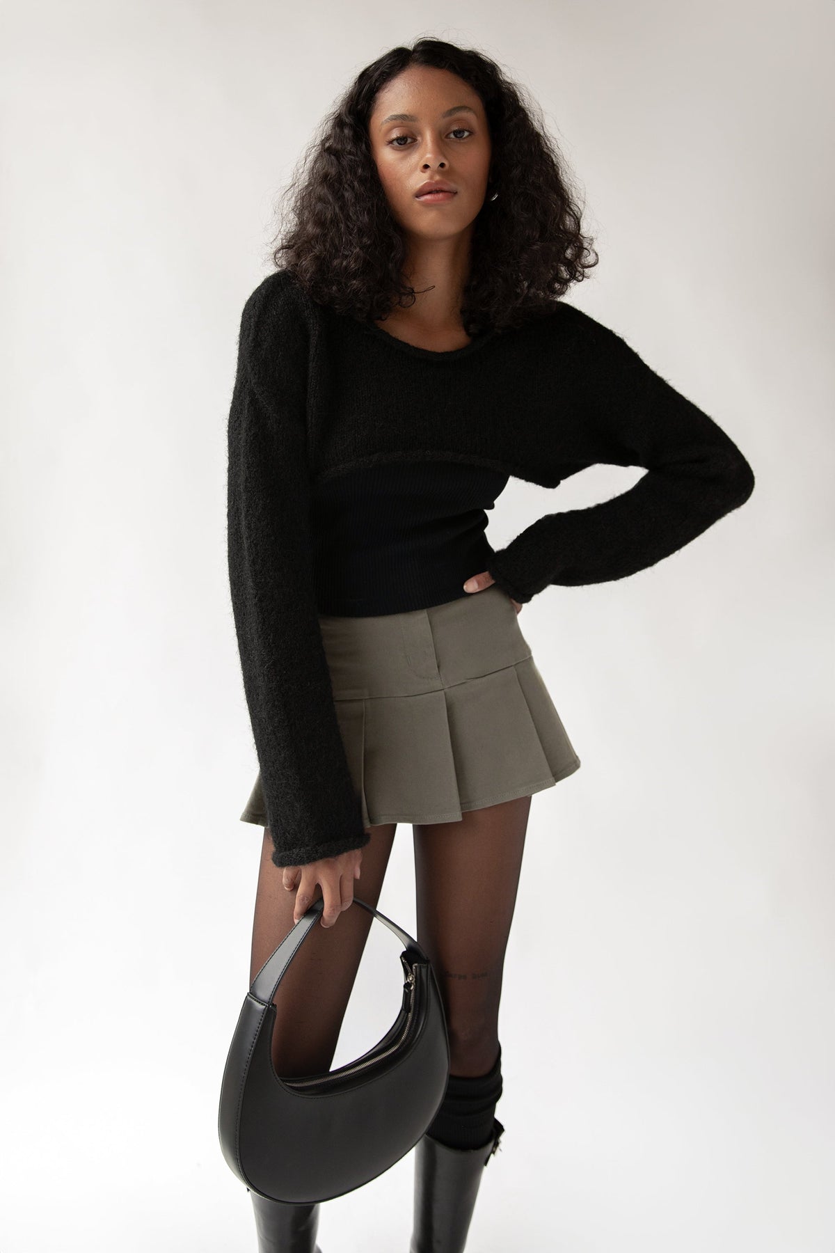 MOHAIR WOOL-BLEND BOLERO