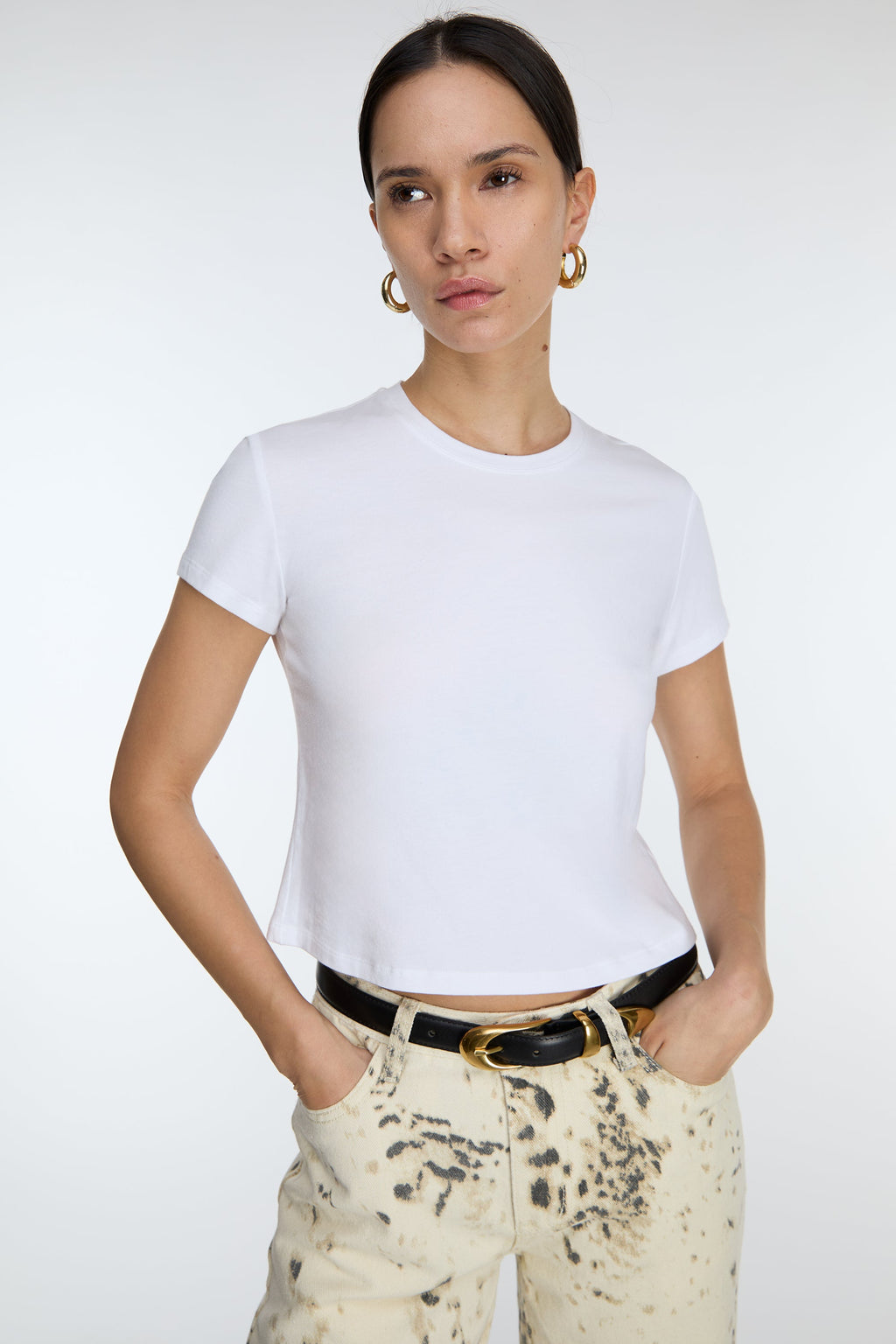 COTTON MODAL SLIM FIT CREWNECK T-SHIRT