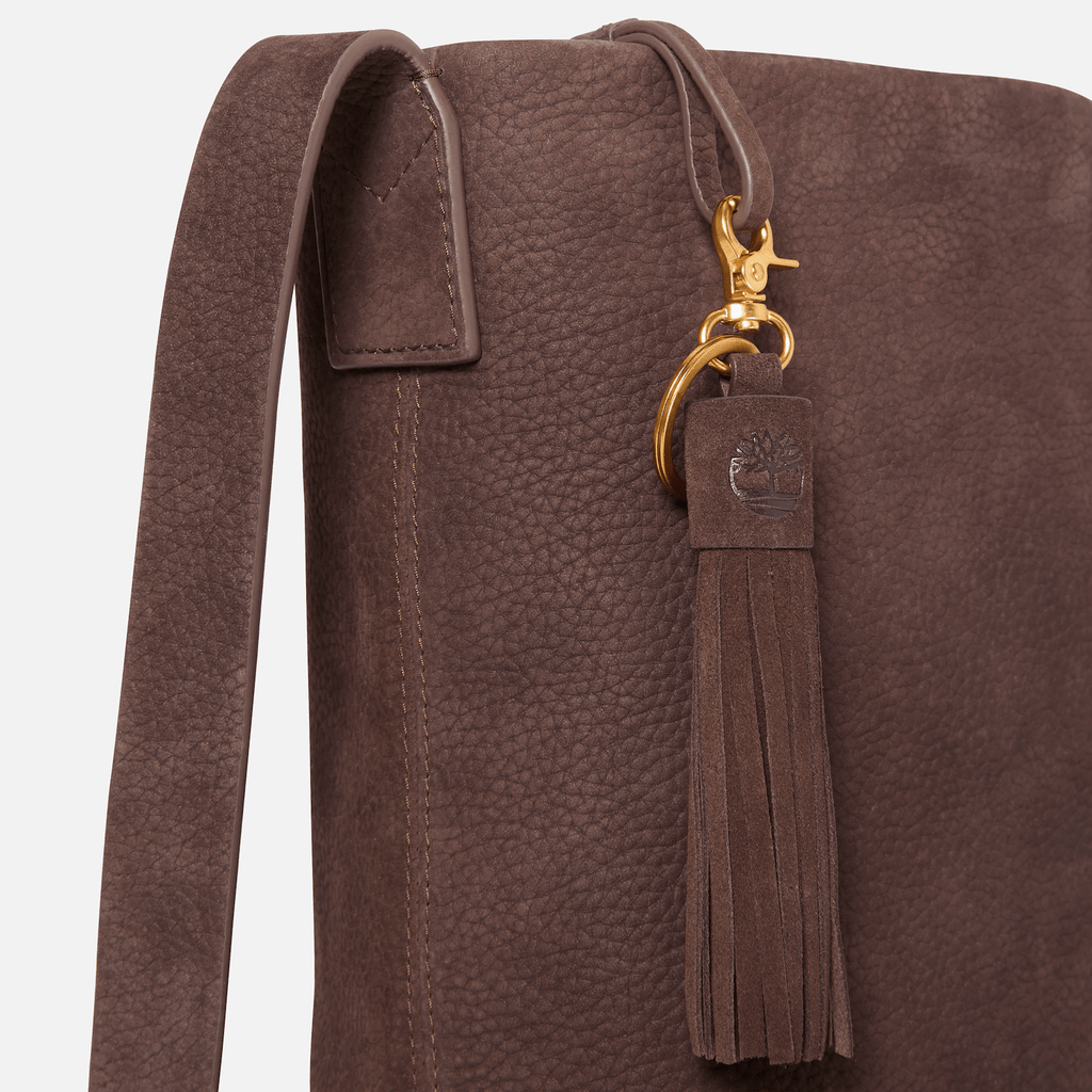 Tassel Bag Charm with KeyRing TBL Brown ALT2