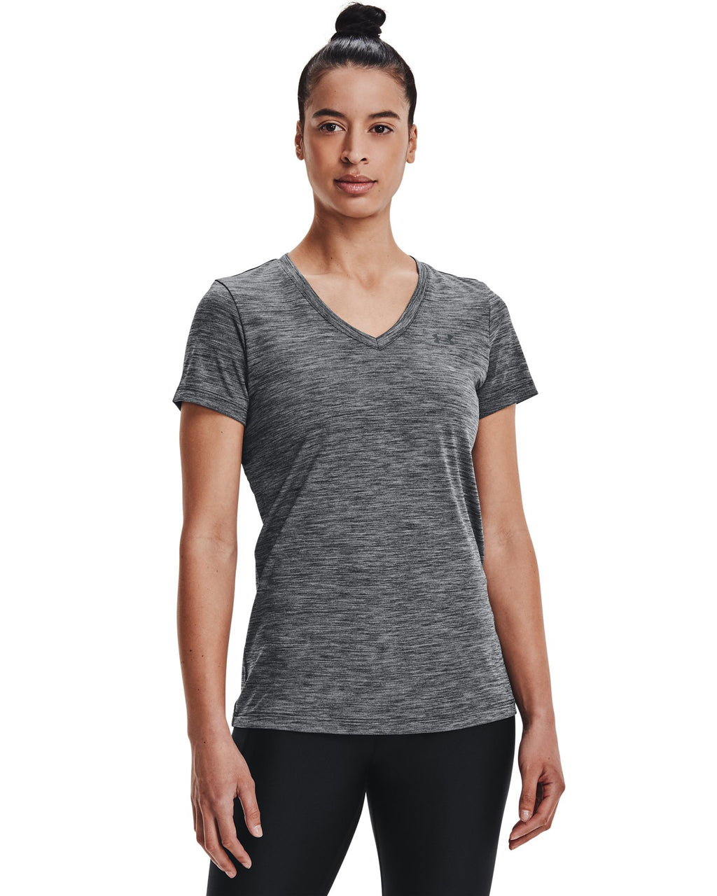 Women's UA Velocity Twist V-Neck Short Sleeve Women's V-Neck Short Sleeve - Black