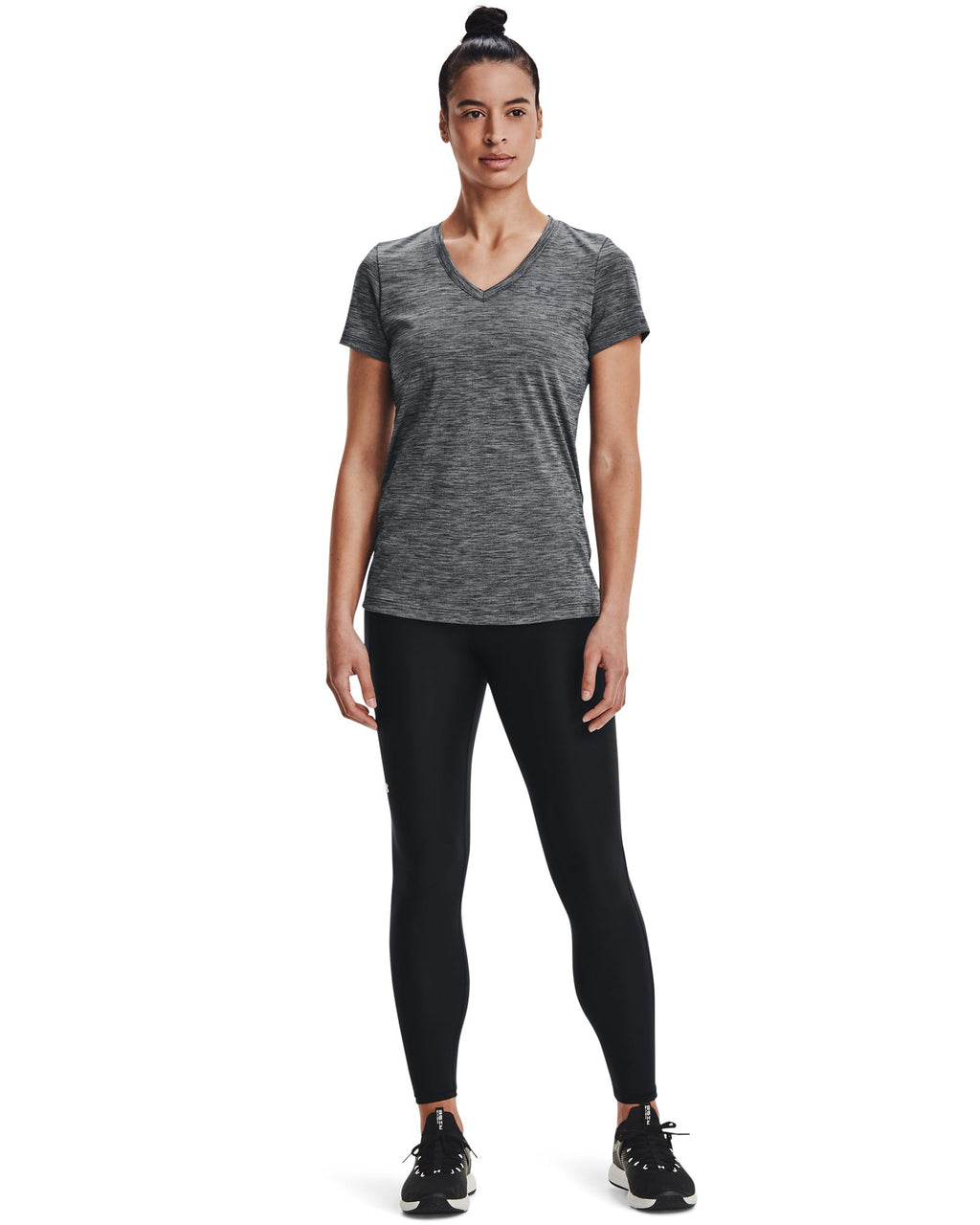 Women's UA Velocity Twist V-Neck Short Sleeve Women's V-Neck Short Sleeve - Black
