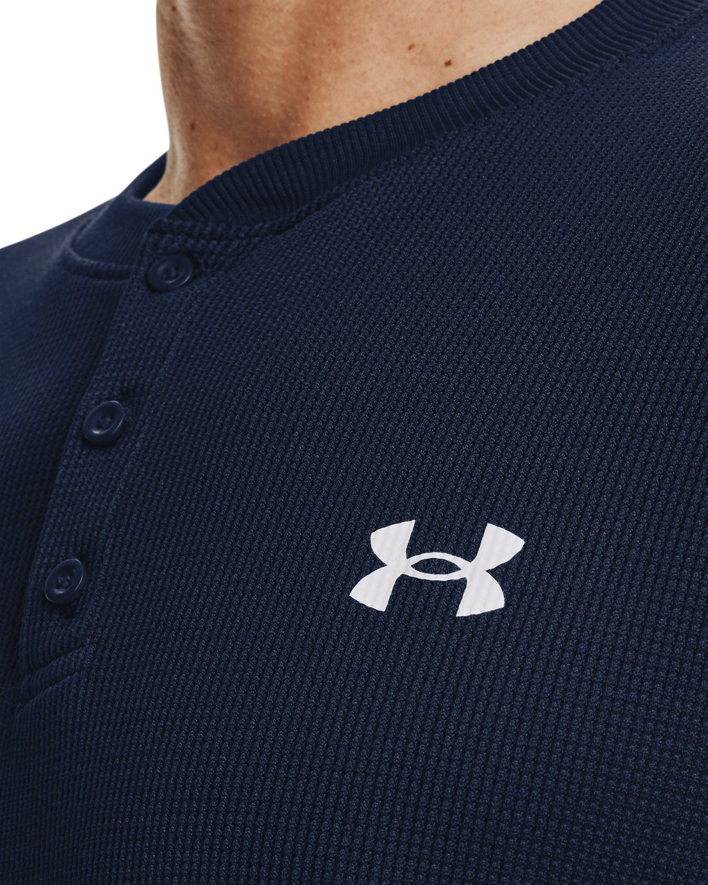 UA Waffle Men's Henley - Blue