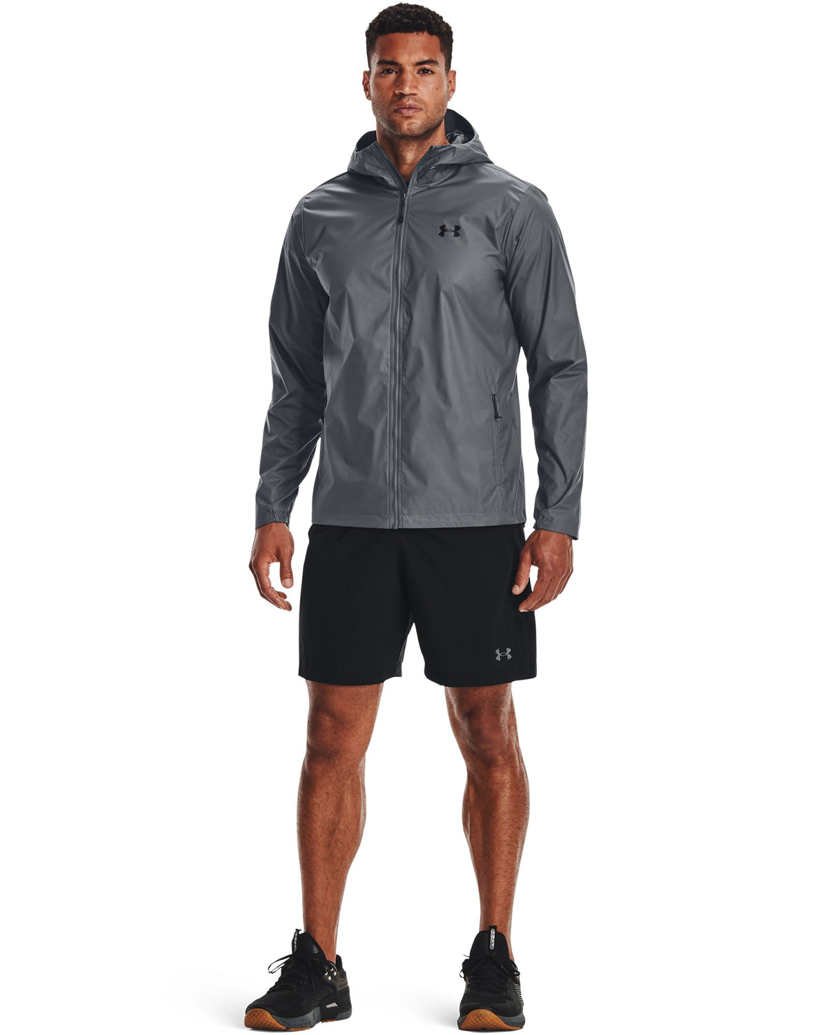UA Storm Forefront Men's Rain Jacket - Gray