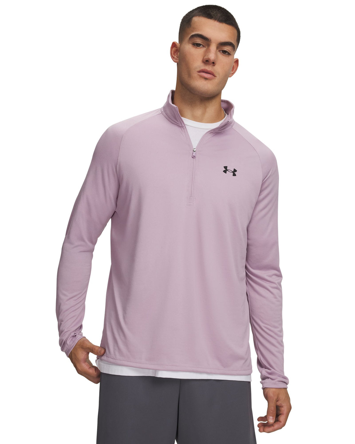 UA Tech™ Men's ½ Zip Long Sleeve - Pink