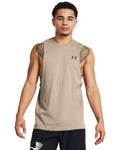 UA Left Chest Cut-Off Men's Tank - Brown