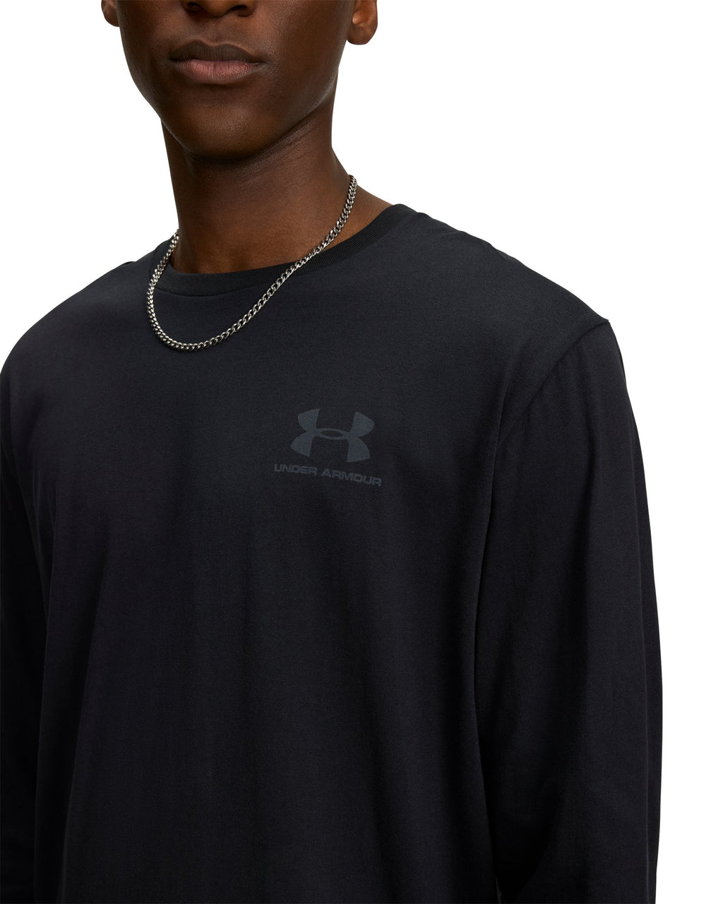 UA Left Chest Men's Long Sleeve - Black