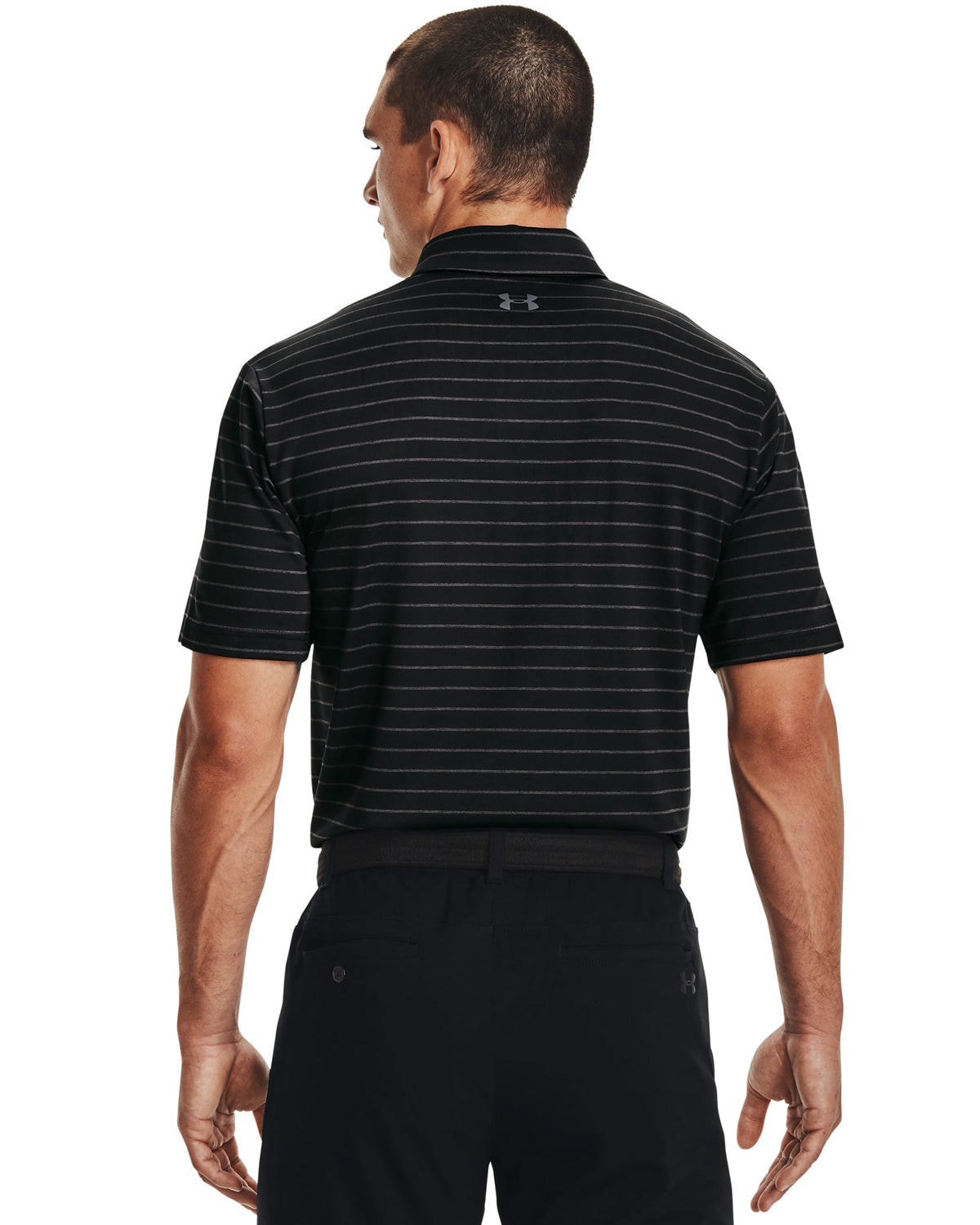 UA Playoff Core Stripe Men's Polo - Black