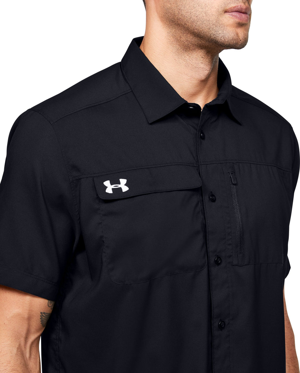 UA Motivator Coach's Men's Button Up Shirt - Black