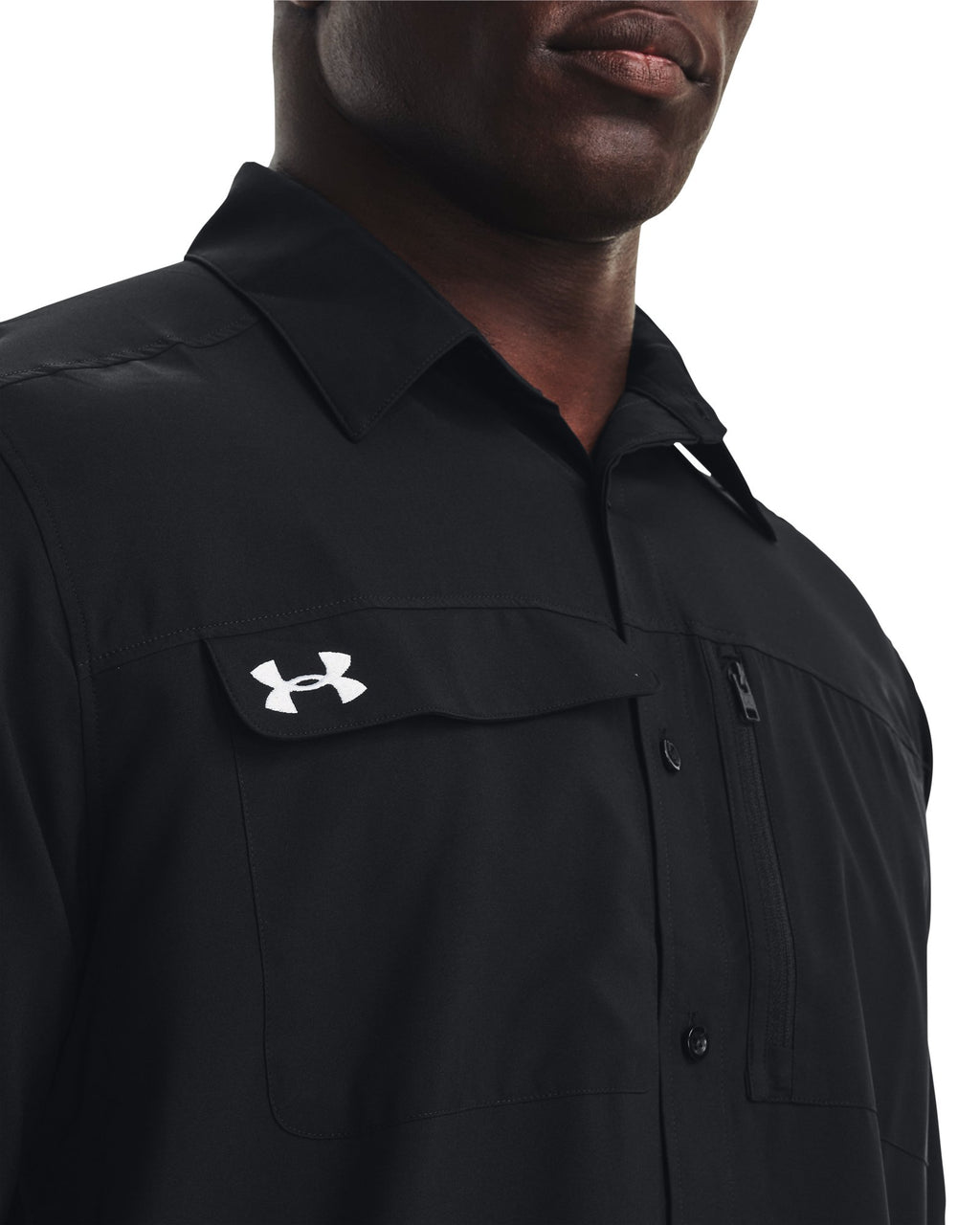 UA Motivator Coach's Men's Button Up Shirt - Black