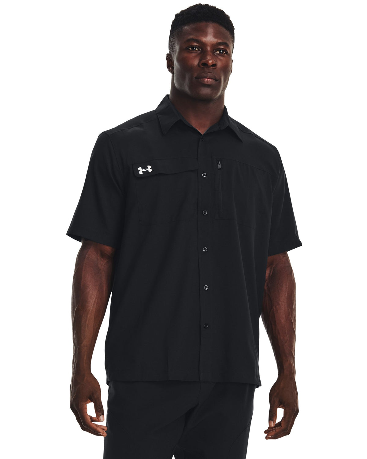 UA Motivator Coach's Men's Button Up Shirt - Black