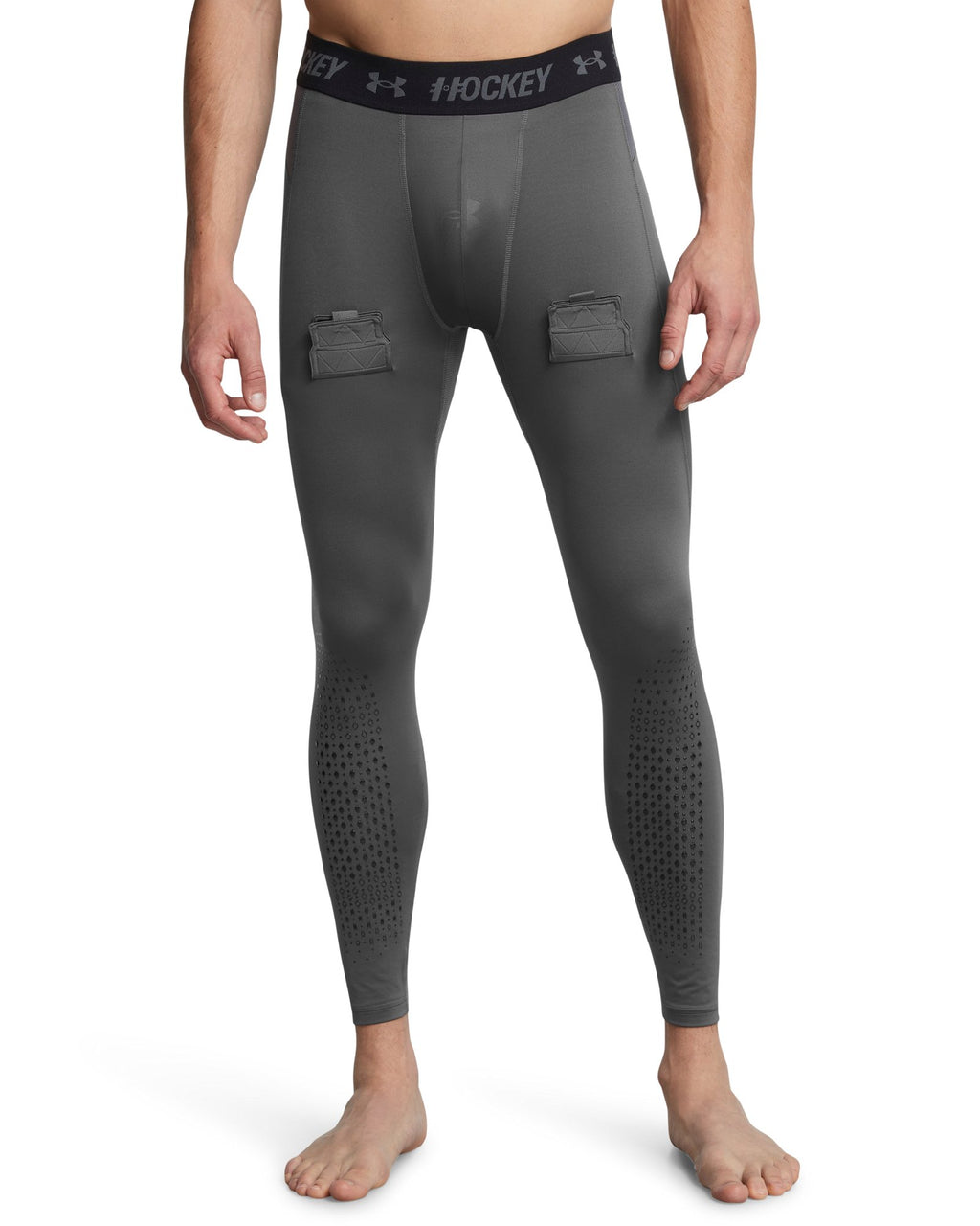 UA Hockey Compression Men's Leggings - Gray