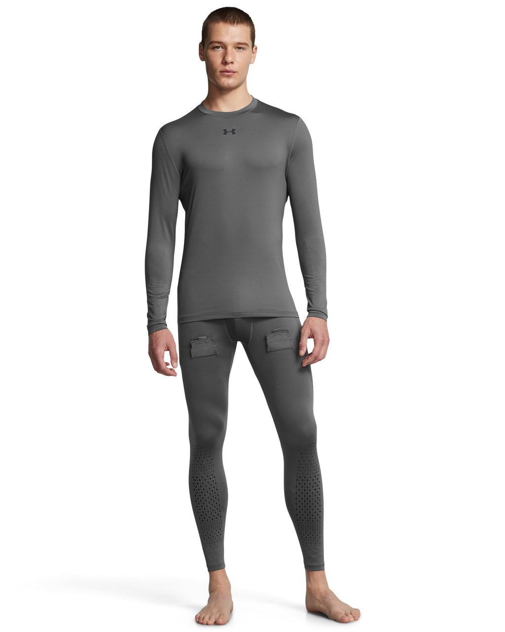 UA Hockey Compression Men's Leggings - Gray