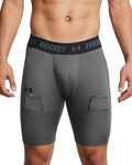 UA Hockey Compression Men's 9" Shorts - Gray