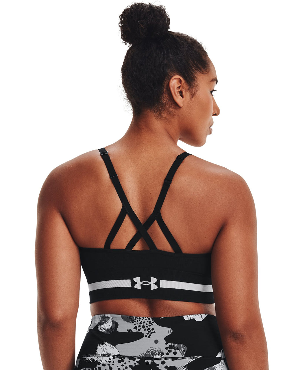 UA Seamless Low Long Women's Sports Bra - Black
