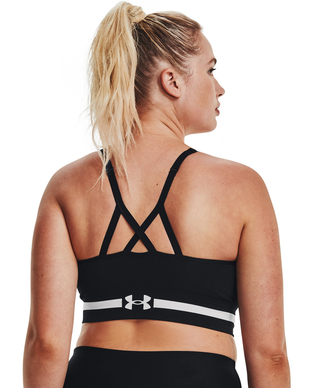 UA Seamless Low Long Women's Sports Bra - Black