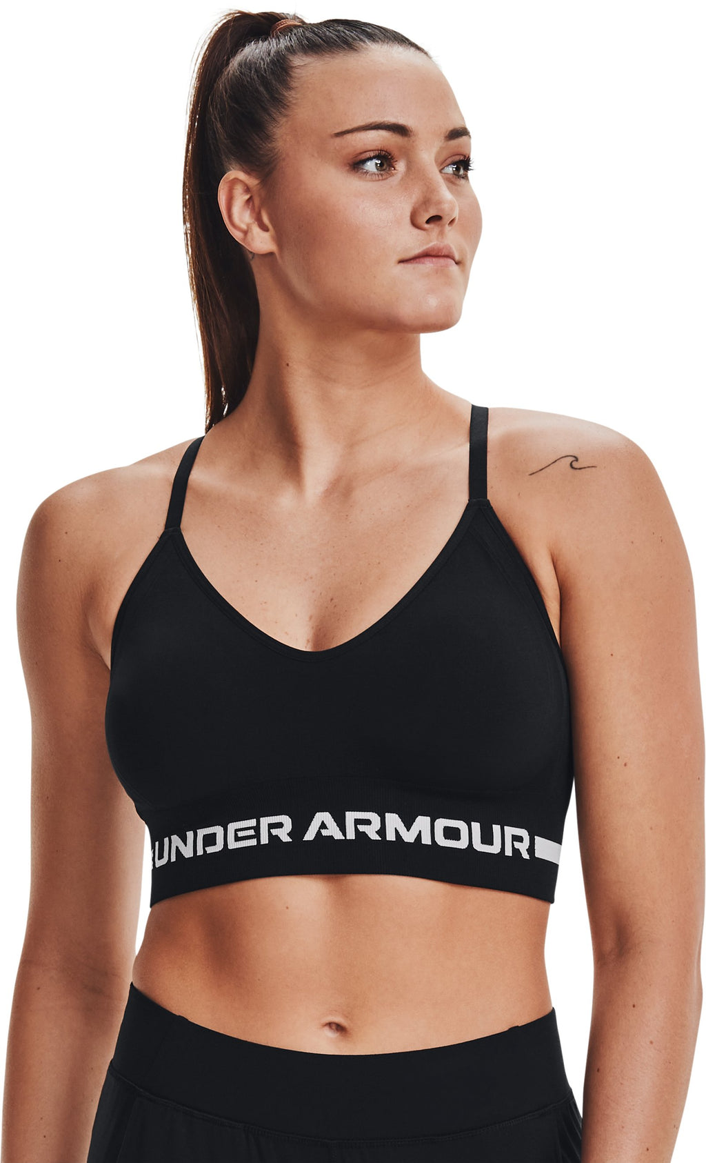 UA Seamless Low Long Women's Sports Bra - Black