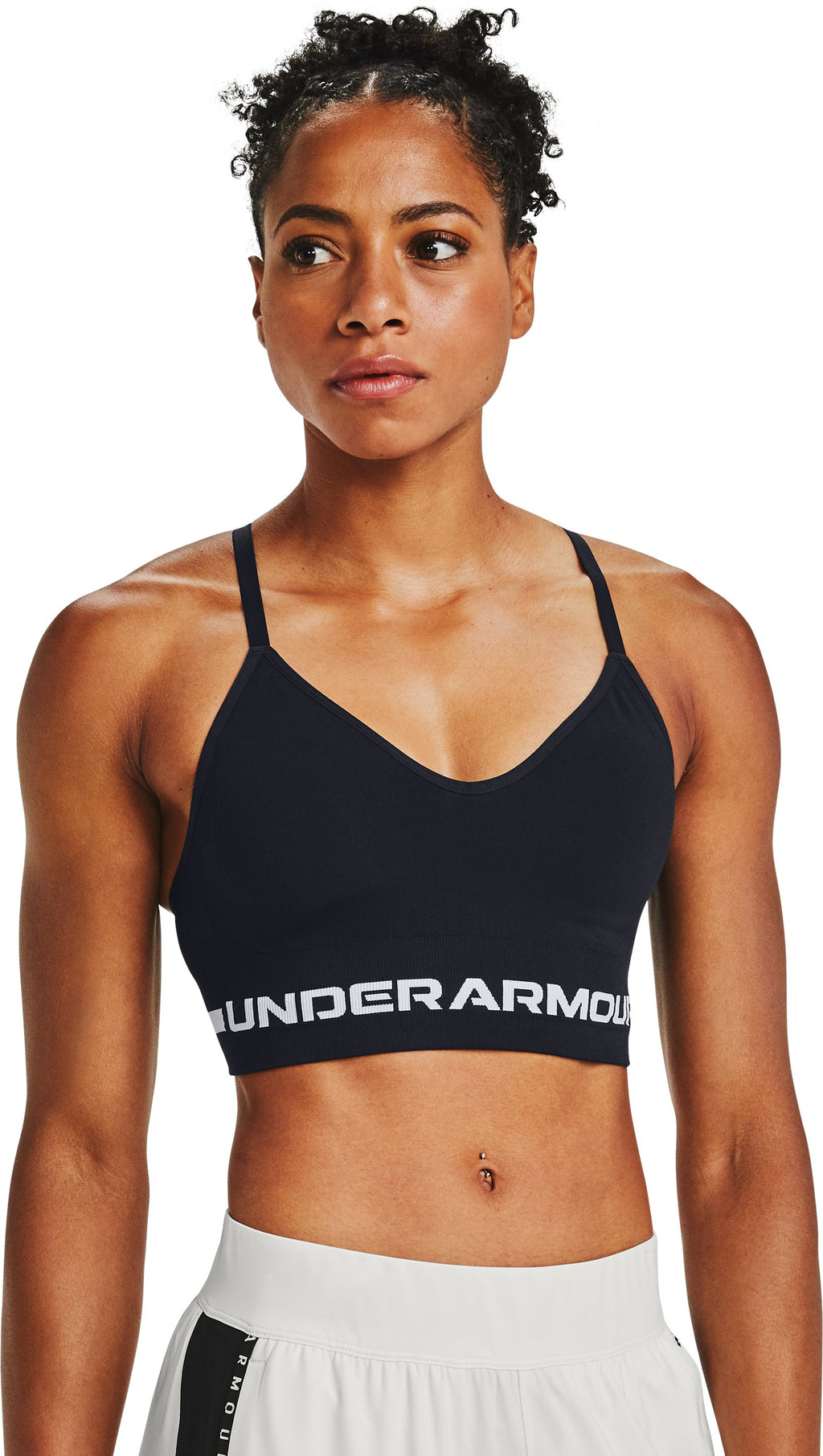 UA Seamless Low Long Women's Sports Bra - Black