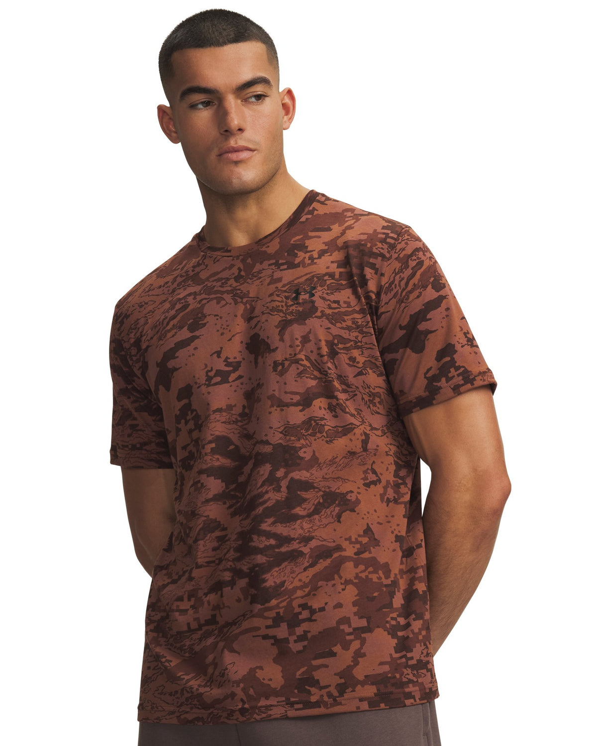 UA ABC Camo Men's Short Sleeve - Brown