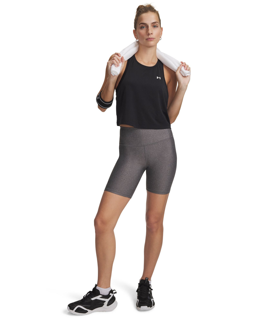 UA Tech Women's 8" Bike Shorts - Gray