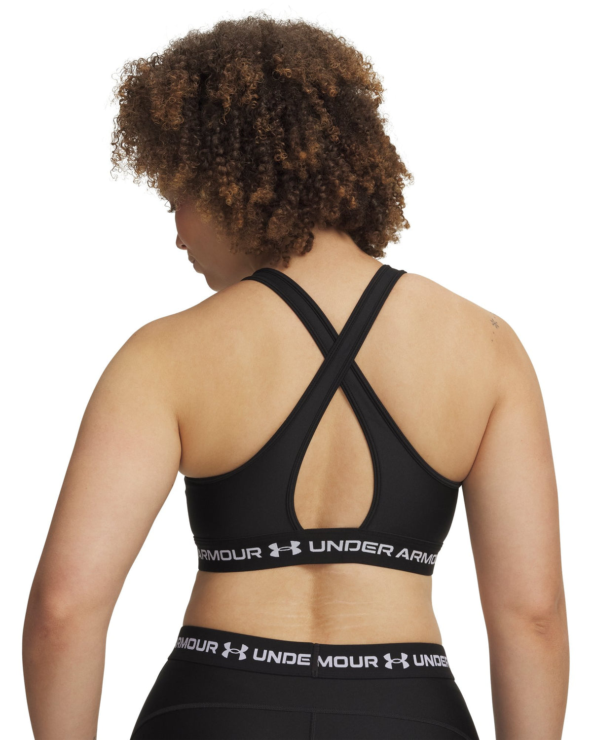 Crossback Mid Women's Sports Bra - Black