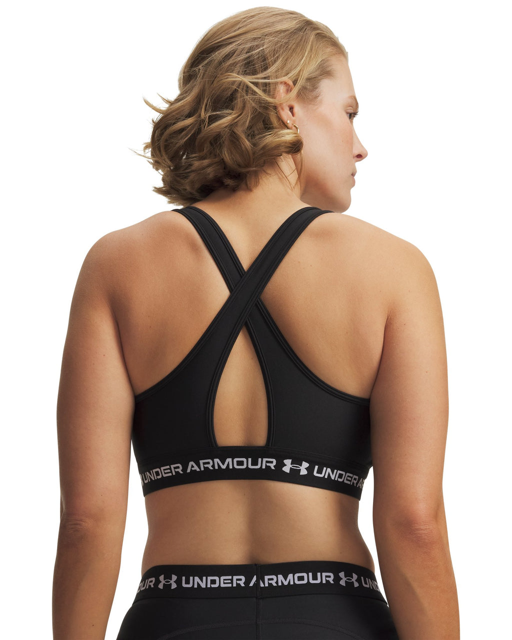 Crossback Mid Women's Sports Bra - Black