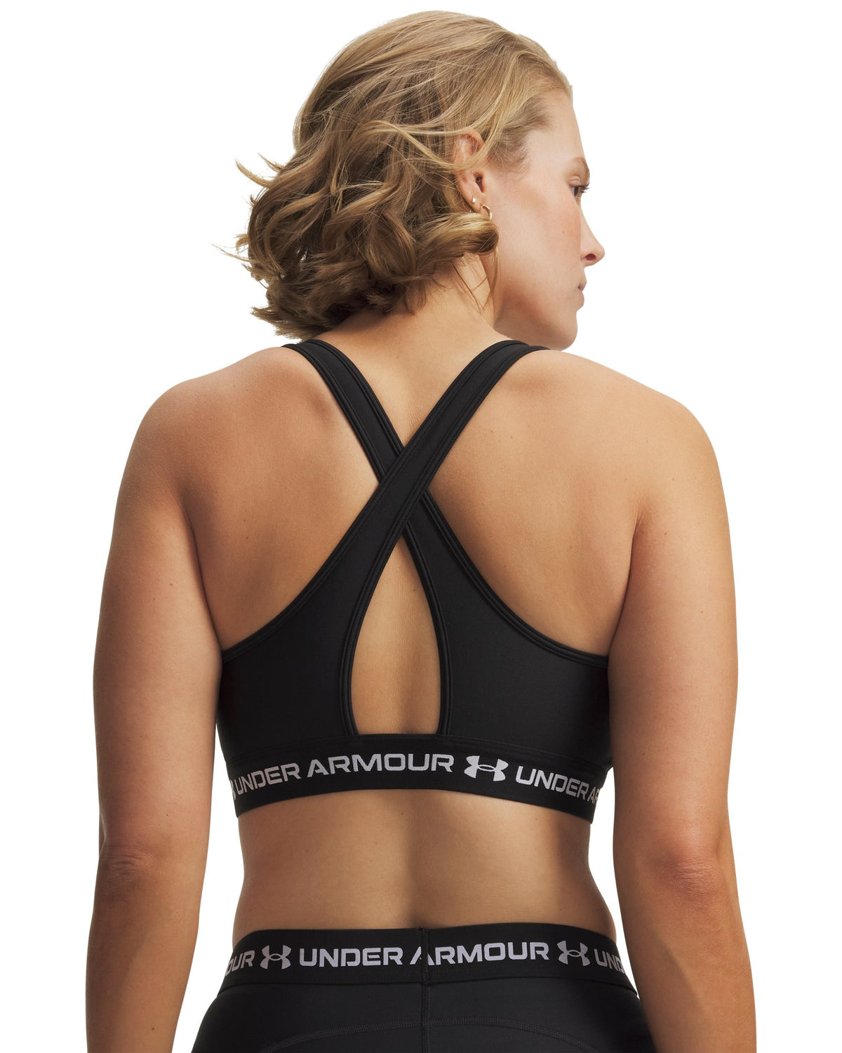 Crossback Mid Women's Sports Bra - Black