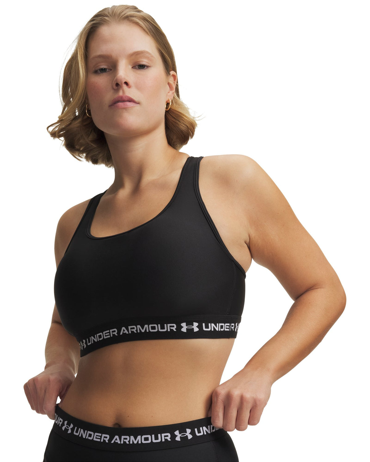 Crossback Mid Women's Sports Bra - Black
