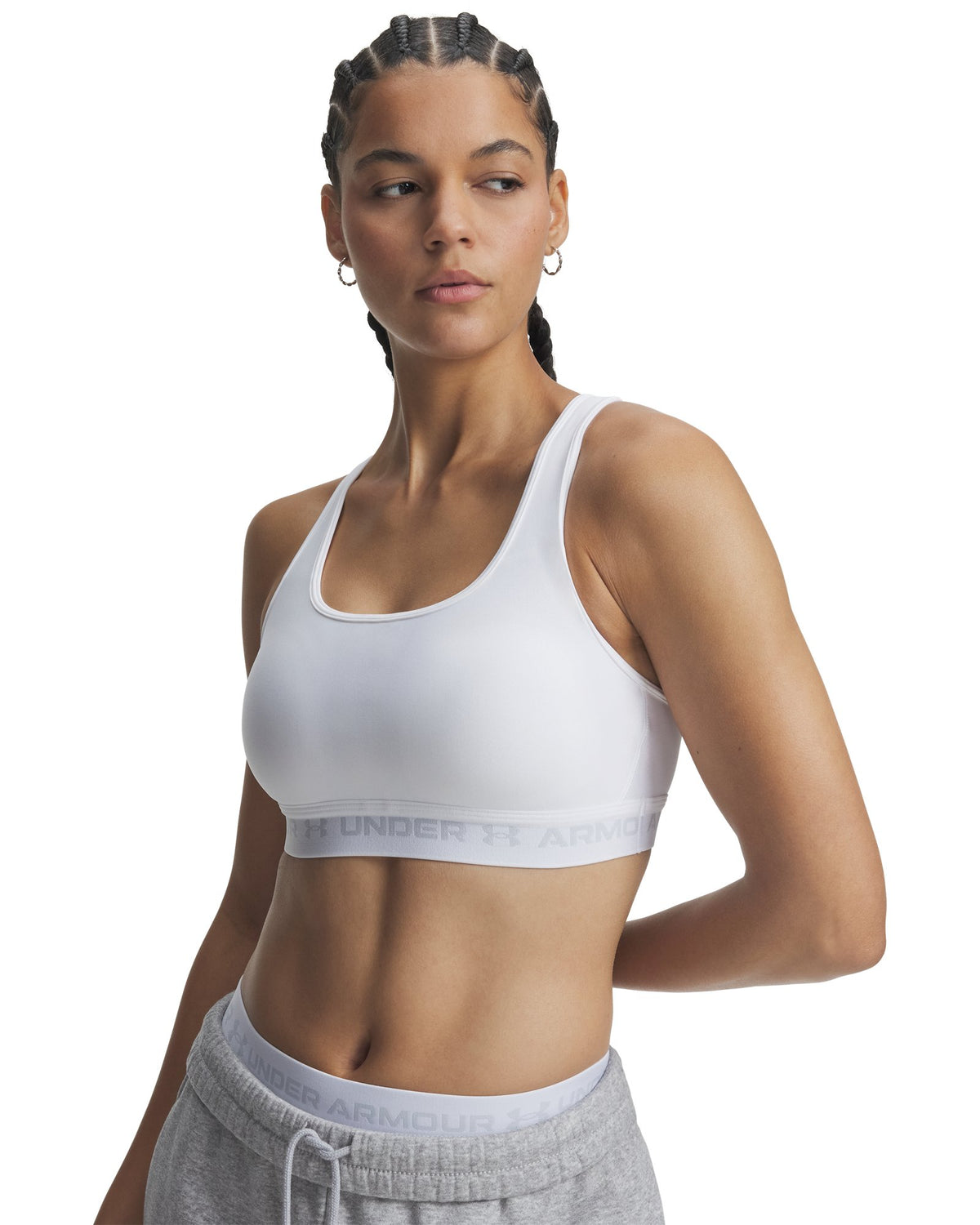 Crossback Mid Women's Sports Bra - White