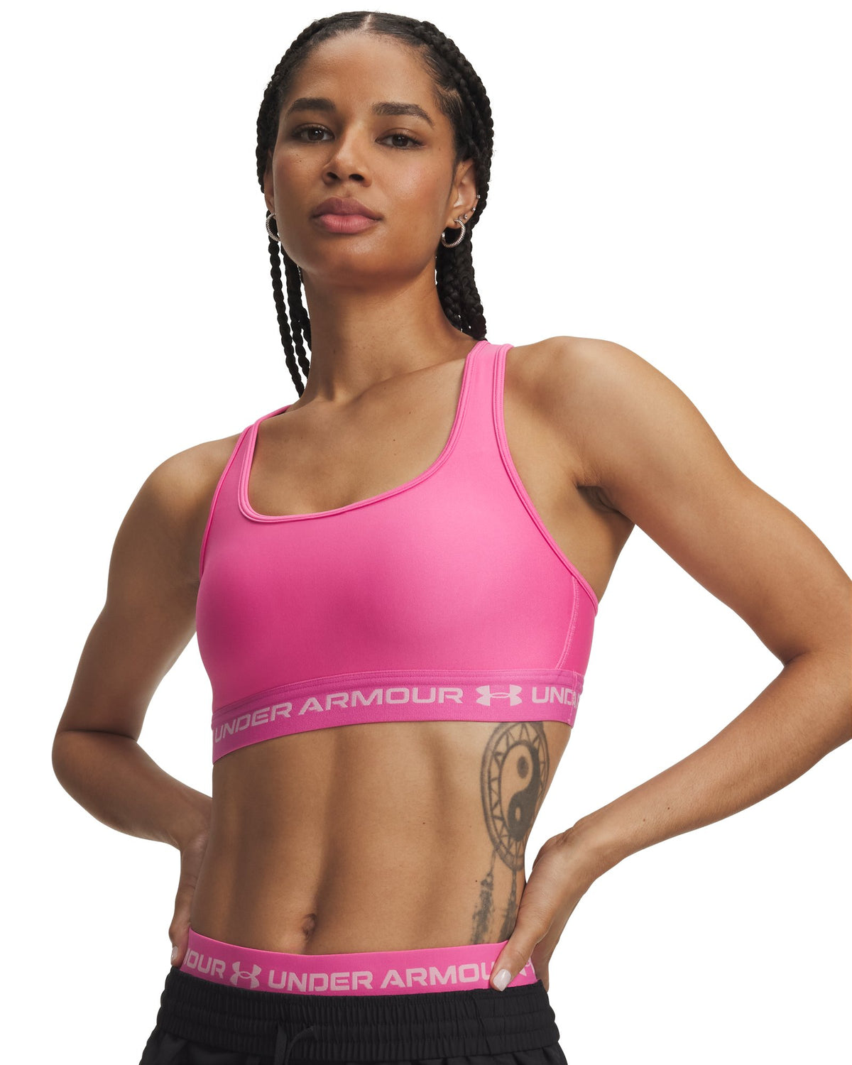 Crossback Mid Women's Sports Bra - Pink