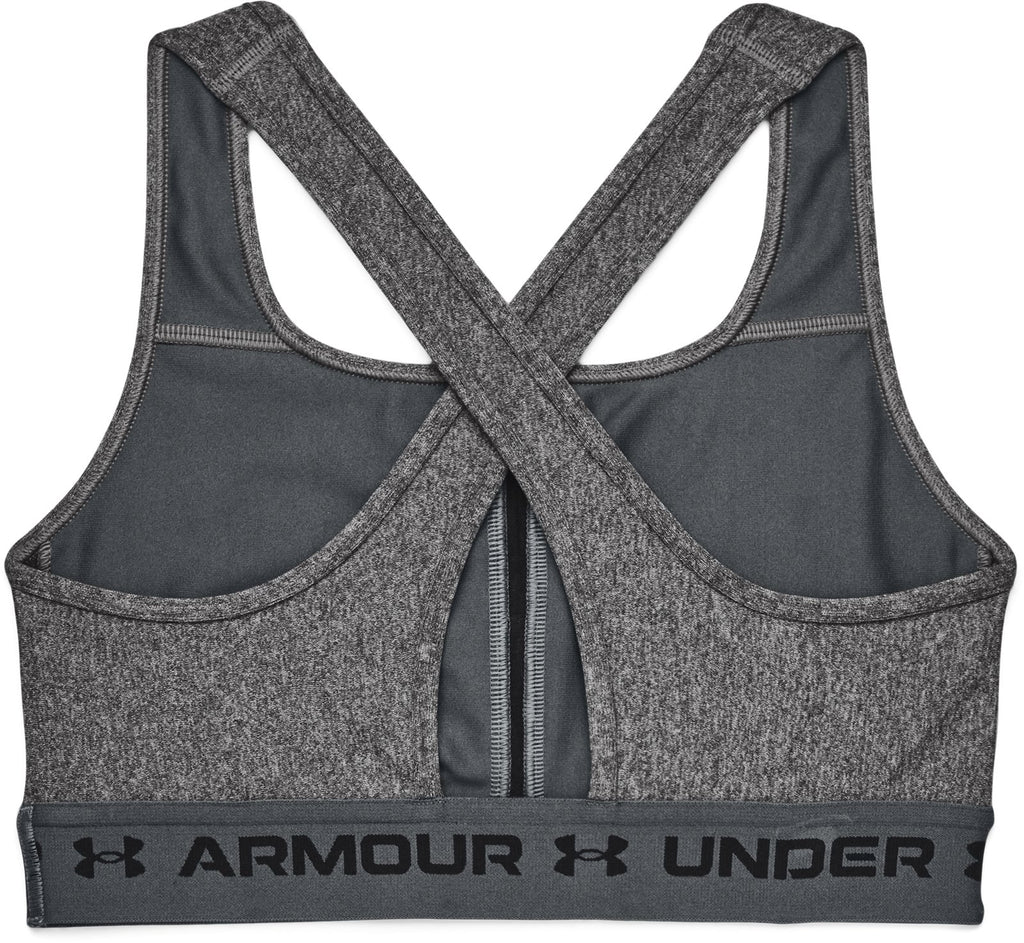 Crossback Mid Heather Women's Sports Bra - Gray