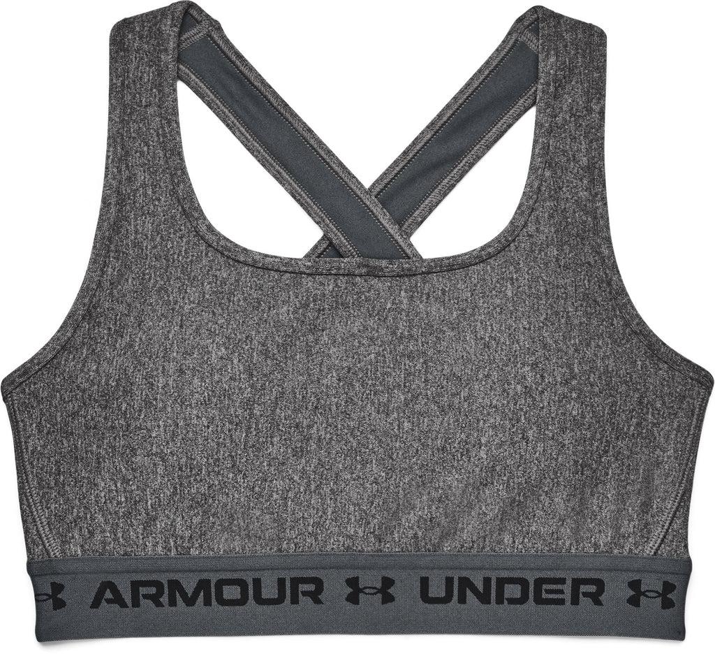Crossback Mid Heather Women's Sports Bra - Gray