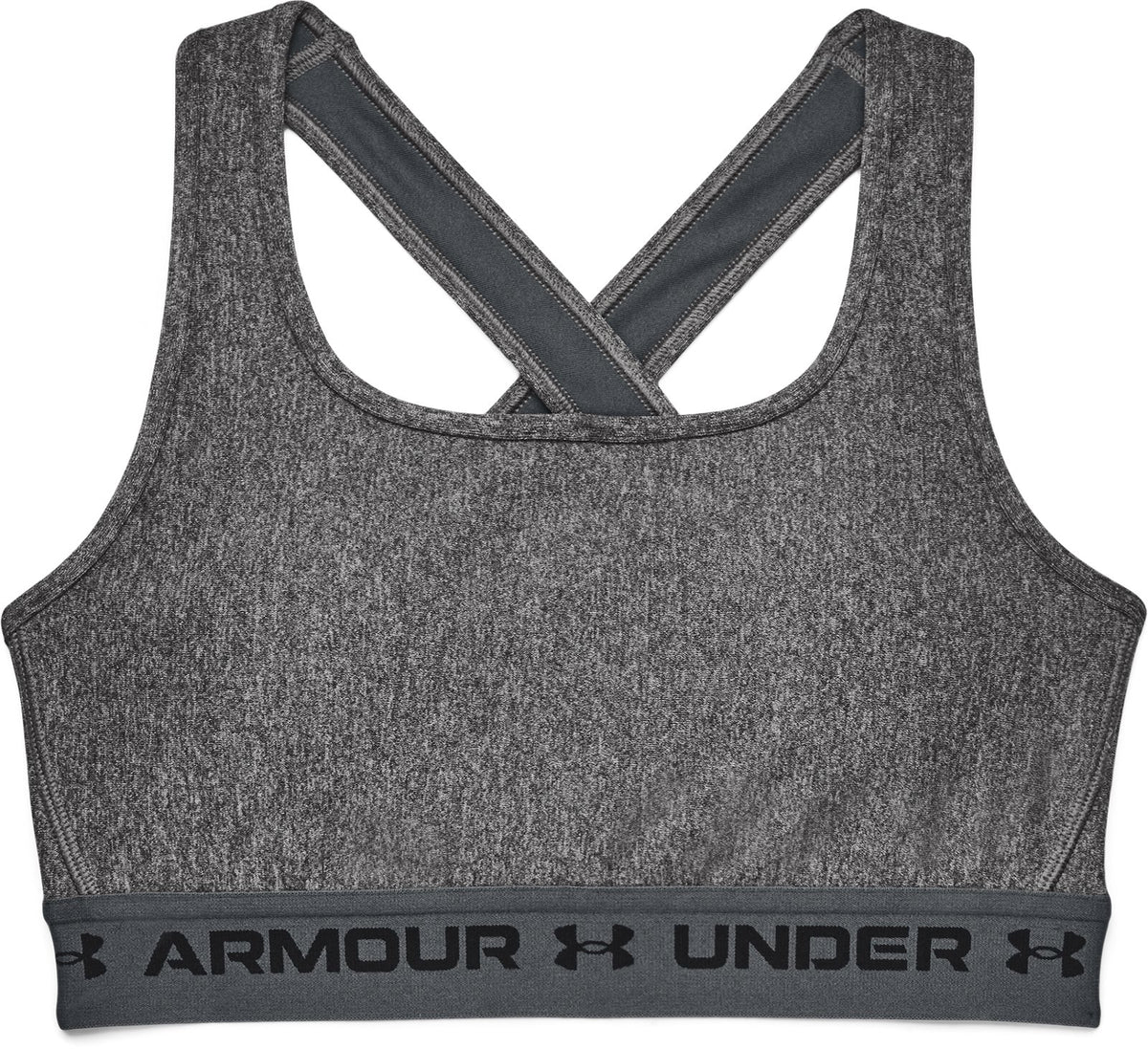 Crossback Mid Heather Women's Sports Bra - Gray