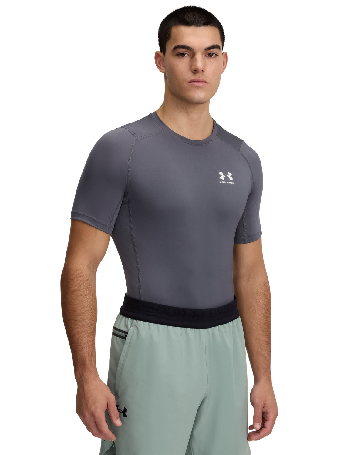 HeatGear® Men's Compression Short Sleeve - Gray