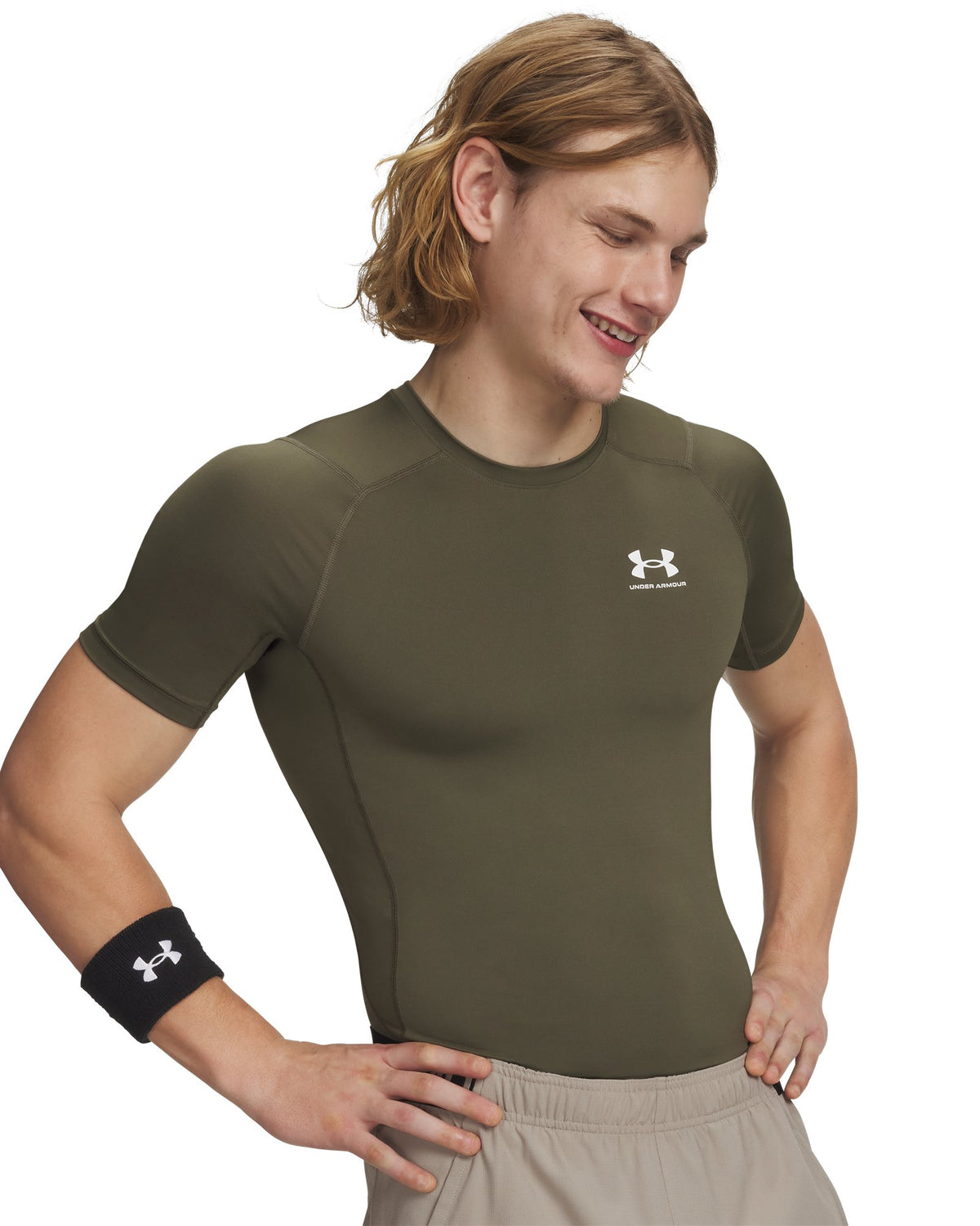 HeatGear® Men's Compression Short Sleeve - Green