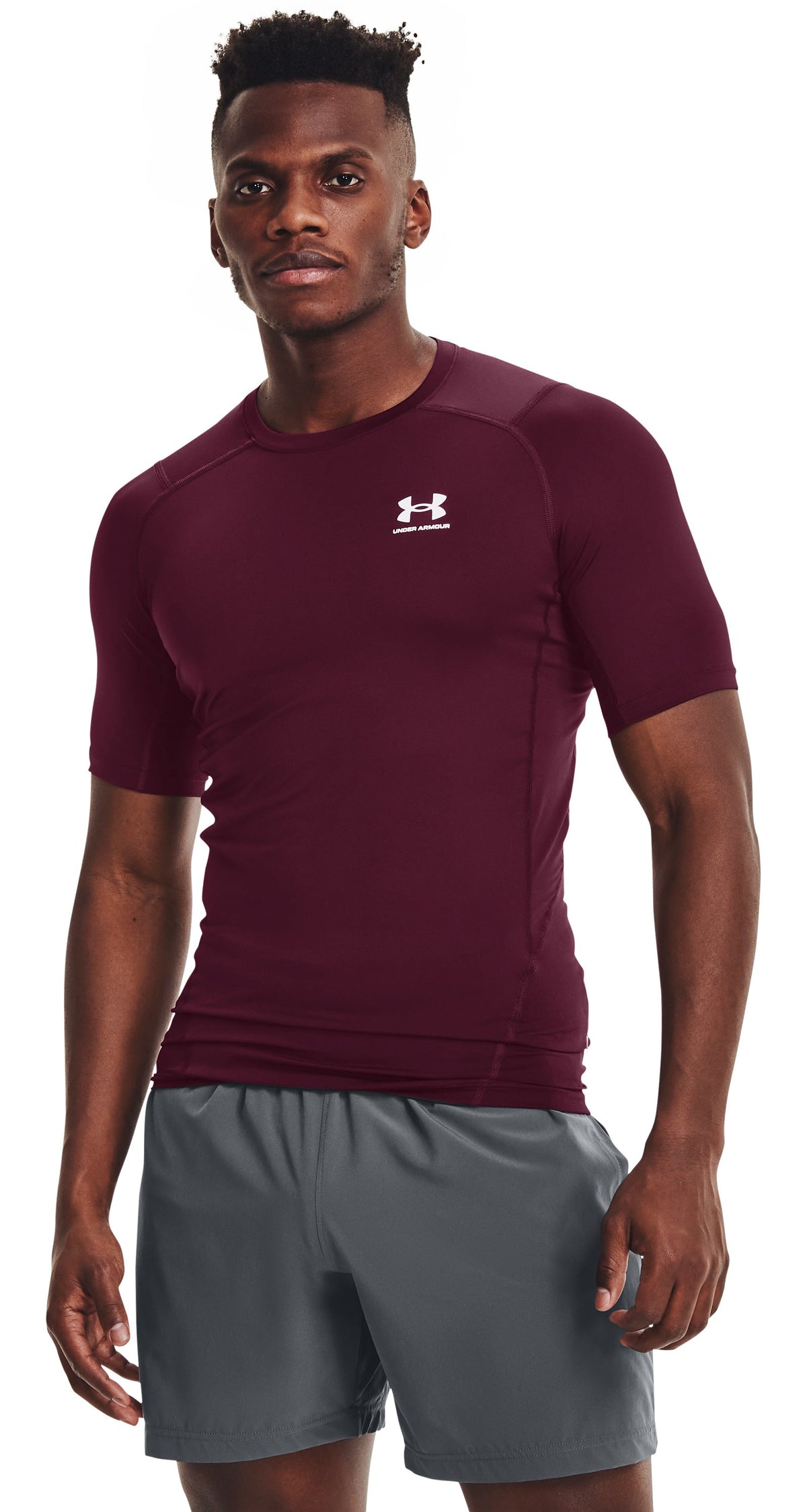 HeatGear® Men's Compression Short Sleeve - Red