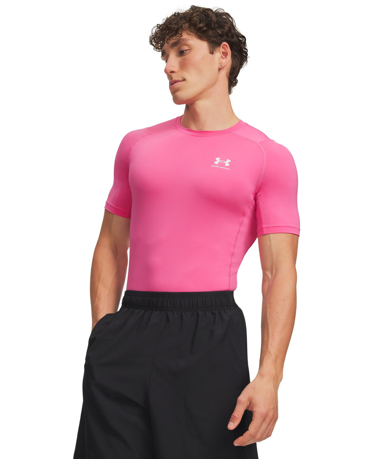 HeatGear® Men's Compression Short Sleeve - Pink