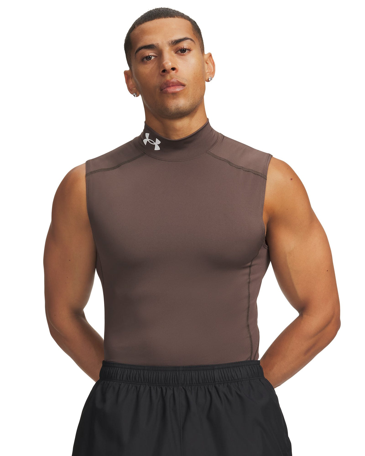 HeatGear® Mock Men's Sleeveless - Brown