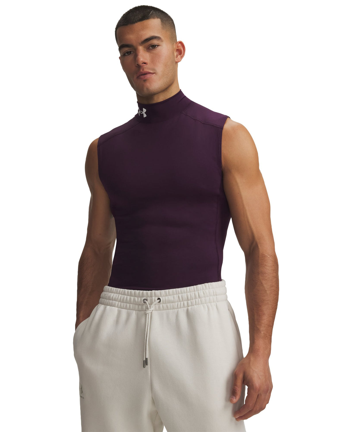HeatGear® Mock Men's Sleeveless - Purple
