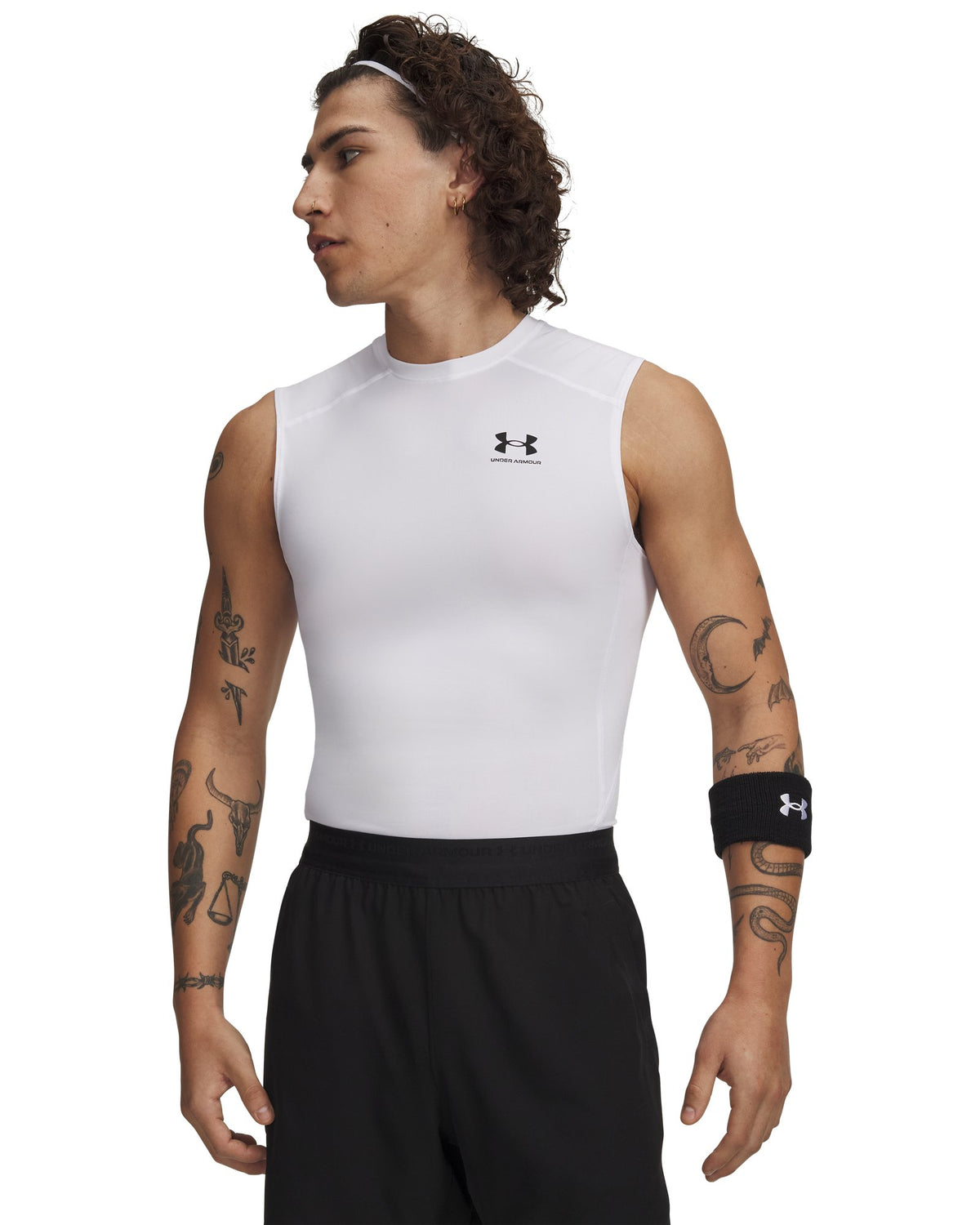 HeatGear® Men's Compression Sleeveless - White