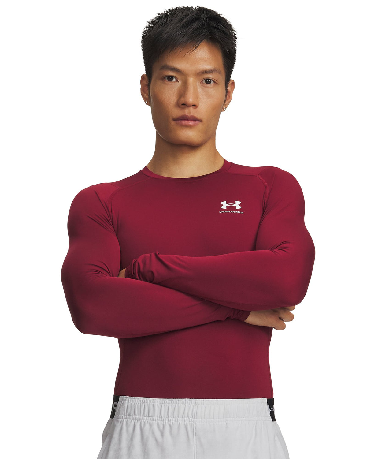 HeatGear® Men's Compression Long Sleeve - Red